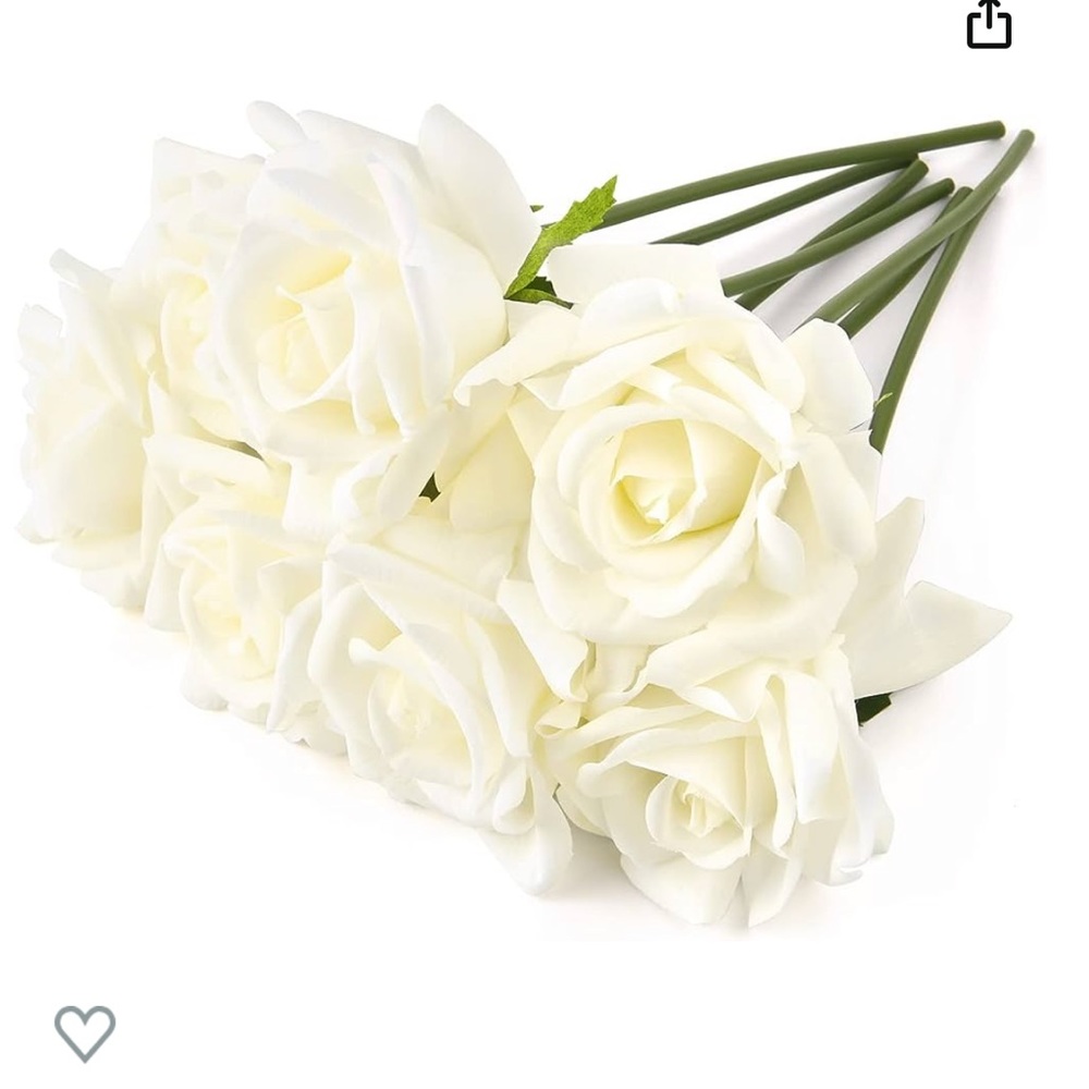 Real Touch Rose Flowers - 7 per pack
